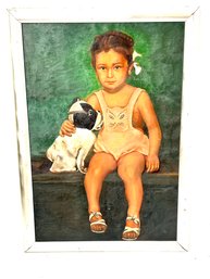 Vintage Oil On Canvas Painting