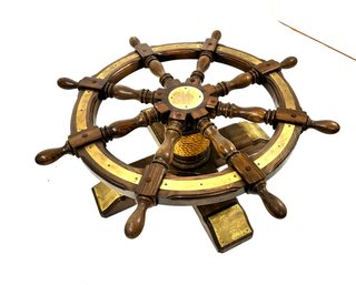 Vintage Ships Wheel Table