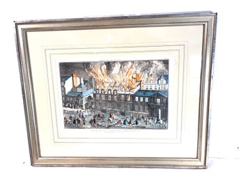 Vintage Framed Print - Vue Du Feu L'opera 1763