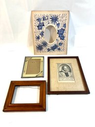 Vintage Frames, Blue Thread Floral Matte