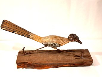 Vintage Folk Art Road Runner