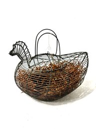 Vintage Wire Chicken Egg Basket