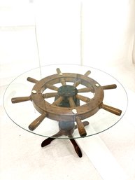 Vintage Ships Wheel Table
