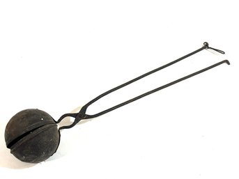 Vintage Iron Fireplace Tool Chestnut Roaster