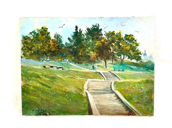 Vintage Framed Canvas Painting