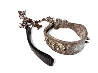 Vintage Leather Dog Collar