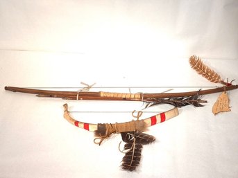 Vintage Native American Bows And Arrows