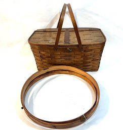 Vintage Picnic Basket And Drum Hoops