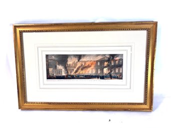 Vintage Framed Lithograph - The Armory