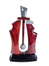 American Mid-century Modern Mixed Marble Sculpture