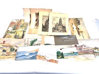 Vintage Prints And Watercolor