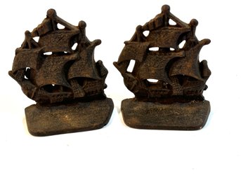 Vintage Ship Bookends