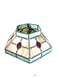 Vintage Tiffany Style Stained Glass Pendant Light And Other Shade