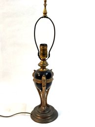 Vintage Brass And Bronze Art Deco Lamp