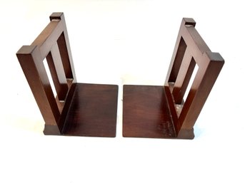 Vintage Wood Book Ends
