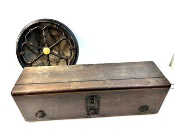 Vintage Radio And Speaker