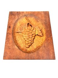 Vintage Wood Carving - Grapes