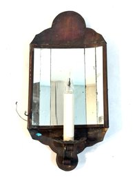 Vintage Copper Mirrored Wall Sconce