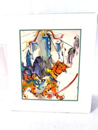 Vintage Circus Tiger Painting