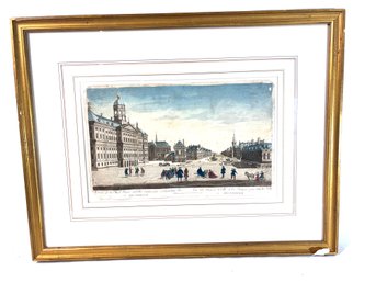 Vintage Framed Print - Stad House, Amsterdam, 1752