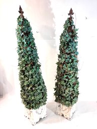 Pair Of Topiaries Outdoor Decor