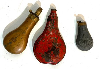 Three Powder Flasks