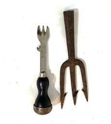 Fish Spear And Vintage Ice Shave/chipper