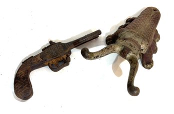 Cast Iron Beetle Boot Jack And Pistol