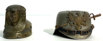 Vintage WWI And Egyptian Inkwell