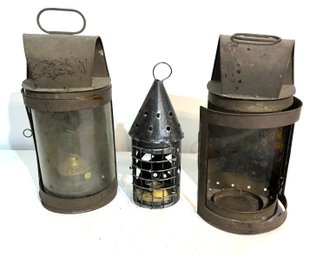 Brass Lanterns  And Tin Lantern