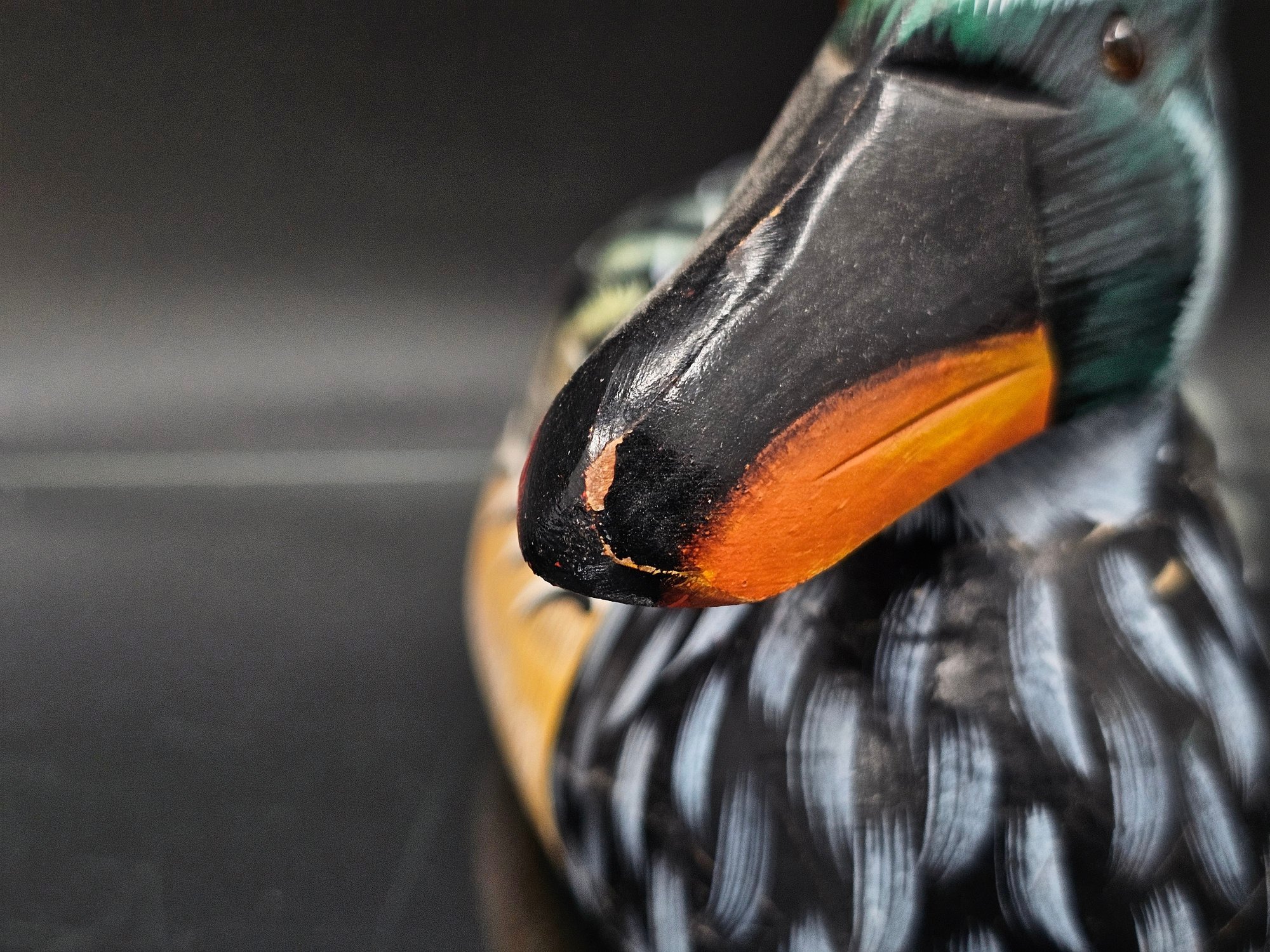 Hand Signing Tips Pair Of Hand-Painted Wooden Folk Art Duck Decoy Figurines - One Signed ...