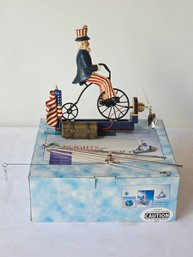 Possible Dreams 'Flights Of Fancy' Pedaling Patriot Uncle Sam Kinetic Mobile W/ Box