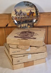 4pc. Vintage Edwin M. Knowles Limited Edition Collector Plates