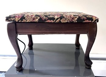 Vintage Heated Foot Stool With Storage Compartment  Division Products Corp. Model 706