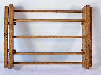 Vintage Wooden Towel/Quilt Rack -'The Carpenter's Shop', Lou White - New Milford, Conn