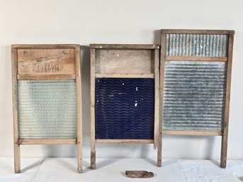 (No. 2) Grouping Of 3 Vintage Washboards
