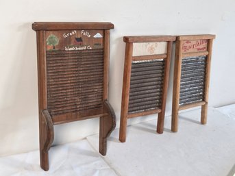 (No. 5) Grouping Of 3 Washboards