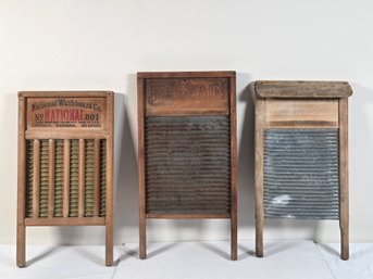 (No. 4) Grouping Of 3 Vintage Washboards