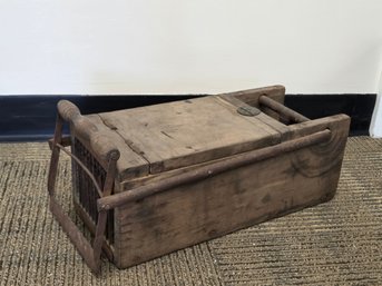 Antique Primitive Wood & Metal Animal Trap