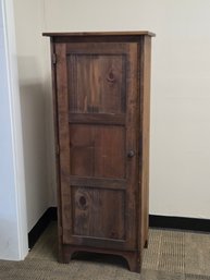 Rustic Wood 3-Shelf Storage Cabinet