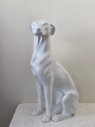 Large Porcelain Dog Statue By Vellum