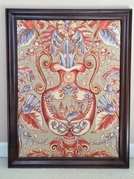 Framed Brocade Design Wallpaper Wall Art