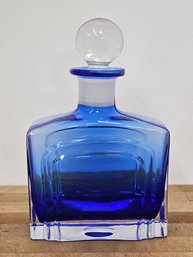 Fine Cobalt Blue Glass Decanter
