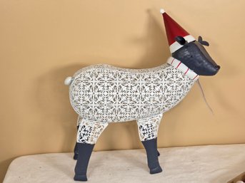 Metal Sheep Christmas Decoration