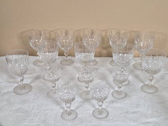 Grouping Of Stuart Crystal Wine Glasses In Hampshire Pattern