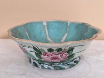 Oriental Hand Painted Pottery Bowl