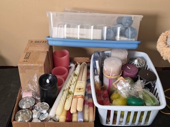 Large Grouping Of Candles - Estate Found