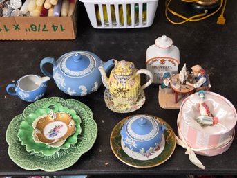 Grouping Of Estate Found Ceramics & Porcelain  - Teapots, Figurines, & More
