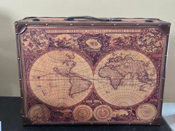 World Map Suitcase/Trunk