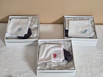 Mark & Graham Monogrammed Handkerchiefs - New In Boxes